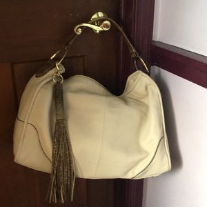 G.I.L.I brand Beautiful cream leather bag NWOT